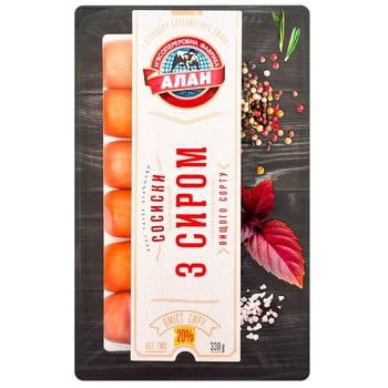 Сосиски Алан з сиром 330г